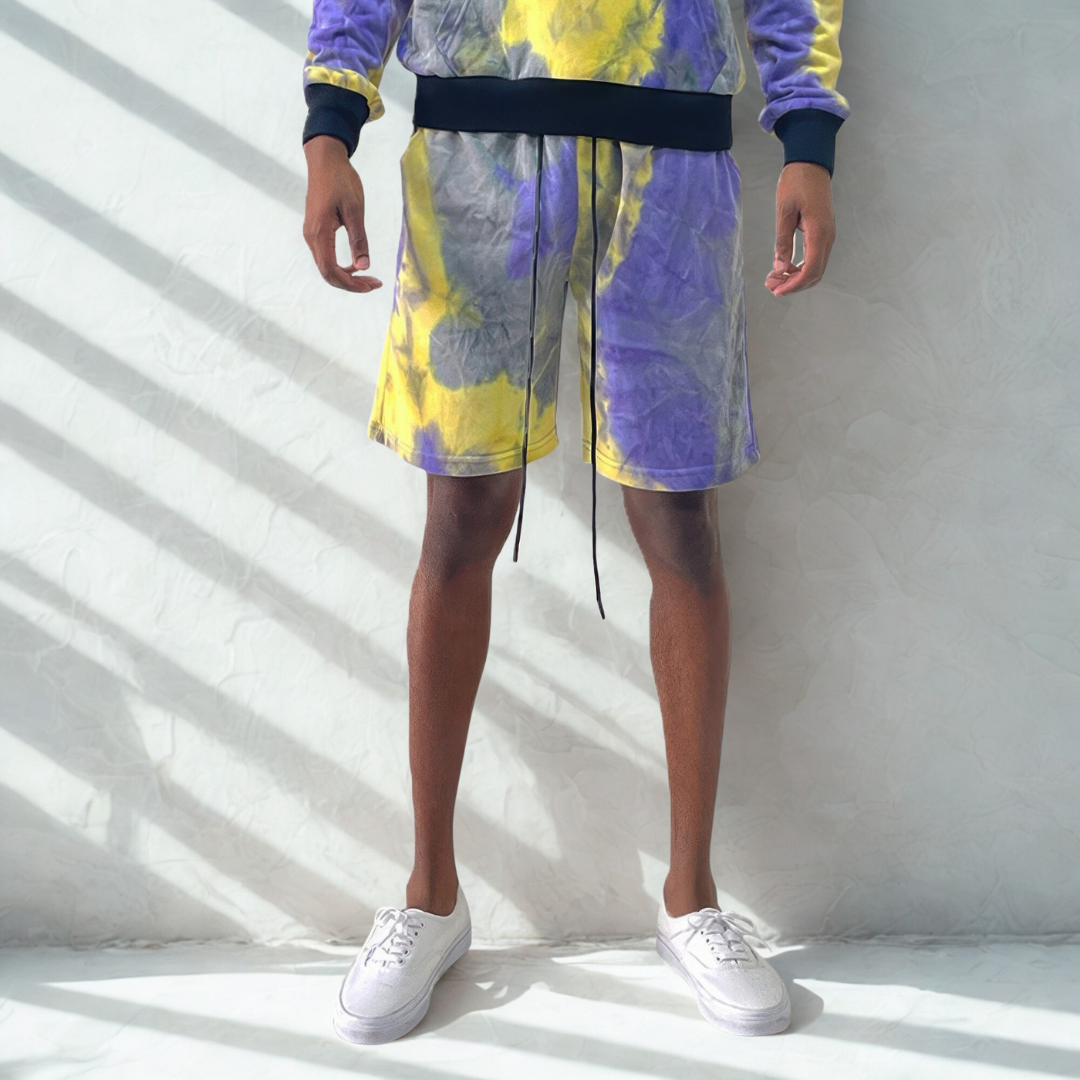 Mens Tye Dye Sweat Shorts