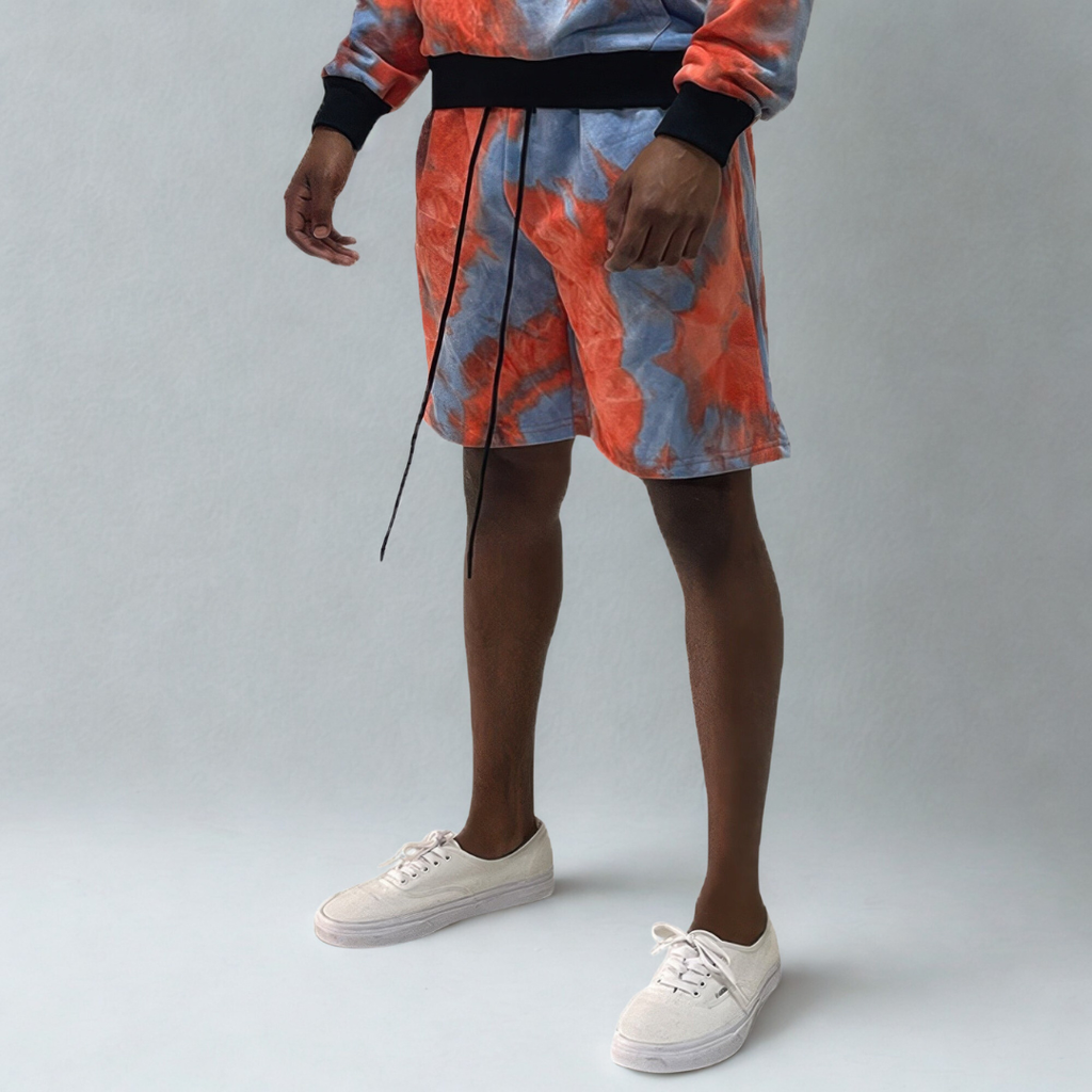 Mens Tye Dye Sweat Shorts
