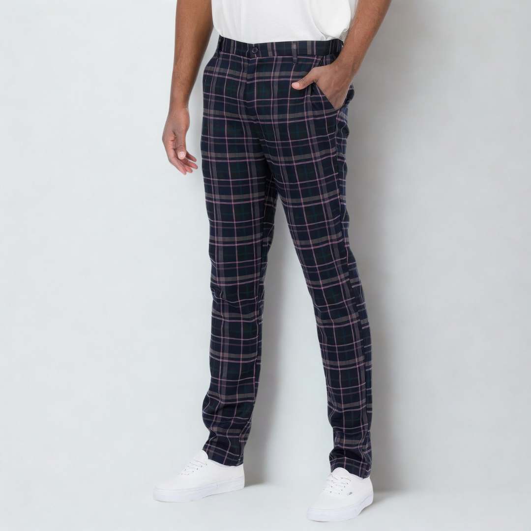 Plaid Trouser Pants
