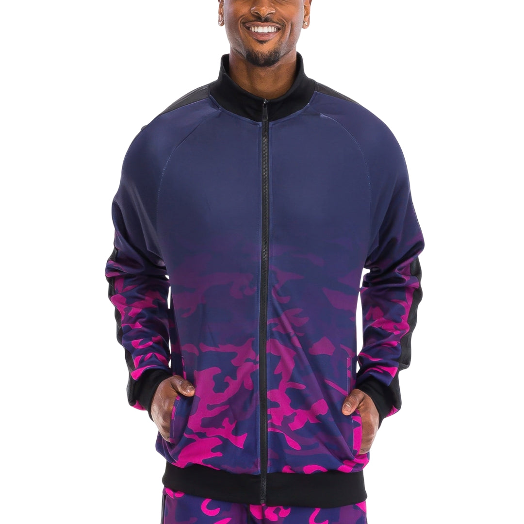 Mens Camo Ombre Track Jacket