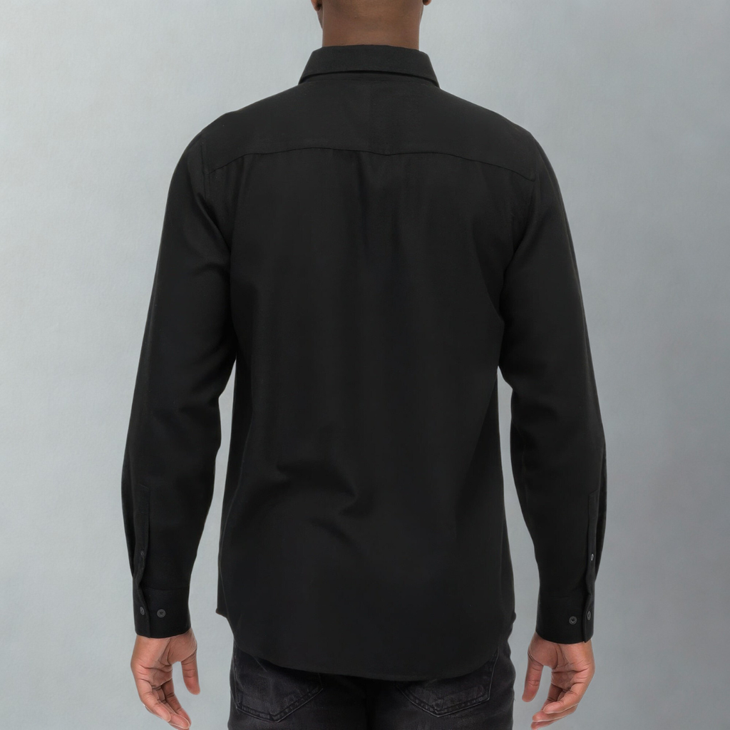 Mens Solid Flannel Shirt