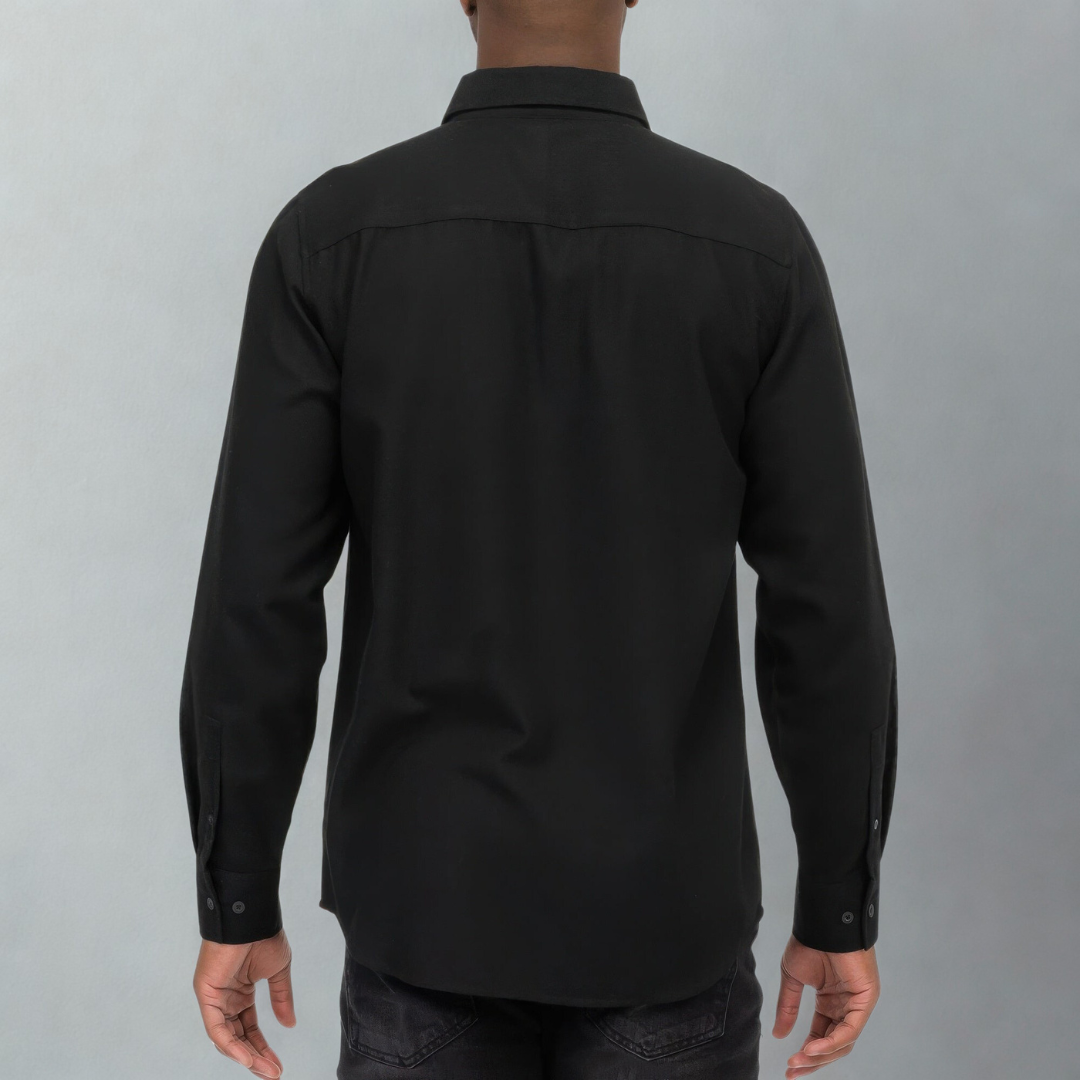 Mens Solid Flannel Shirt