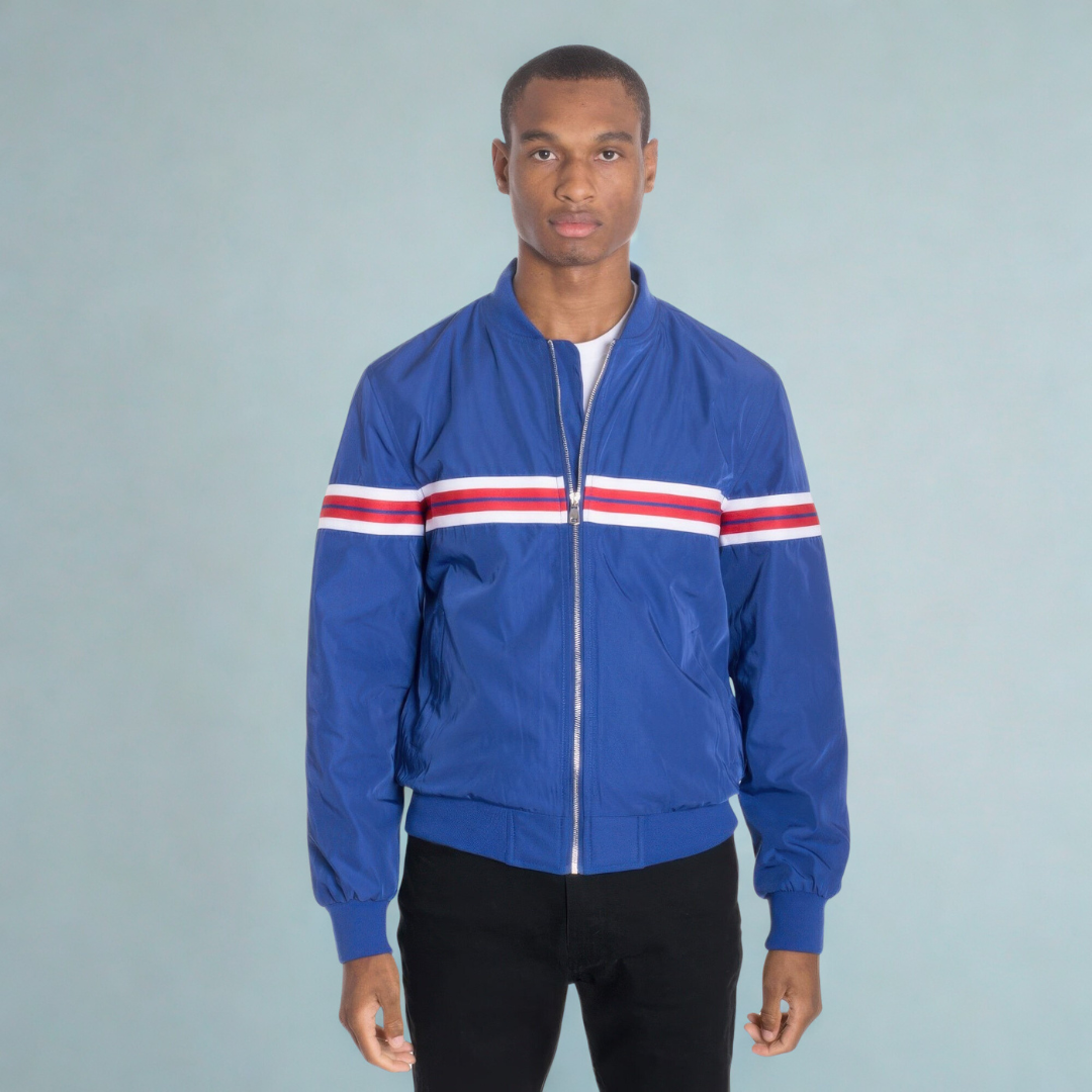 Luxury Woven Taped Bomber Jacket
