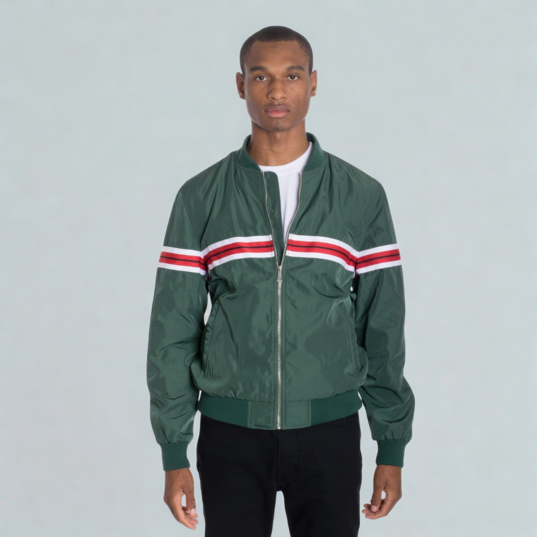 Luxury Woven Taped Bomber Jacket