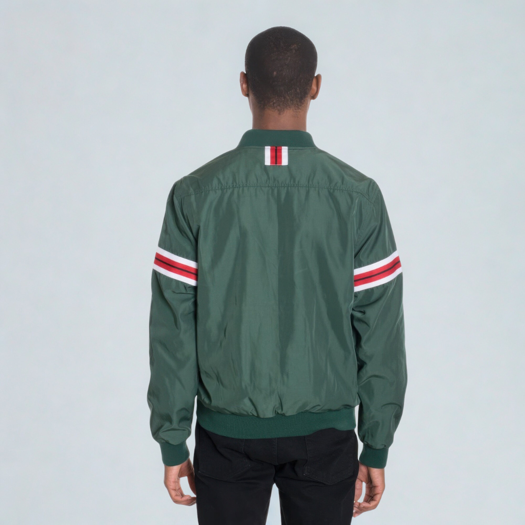 Luxury Woven Taped Bomber Jacket