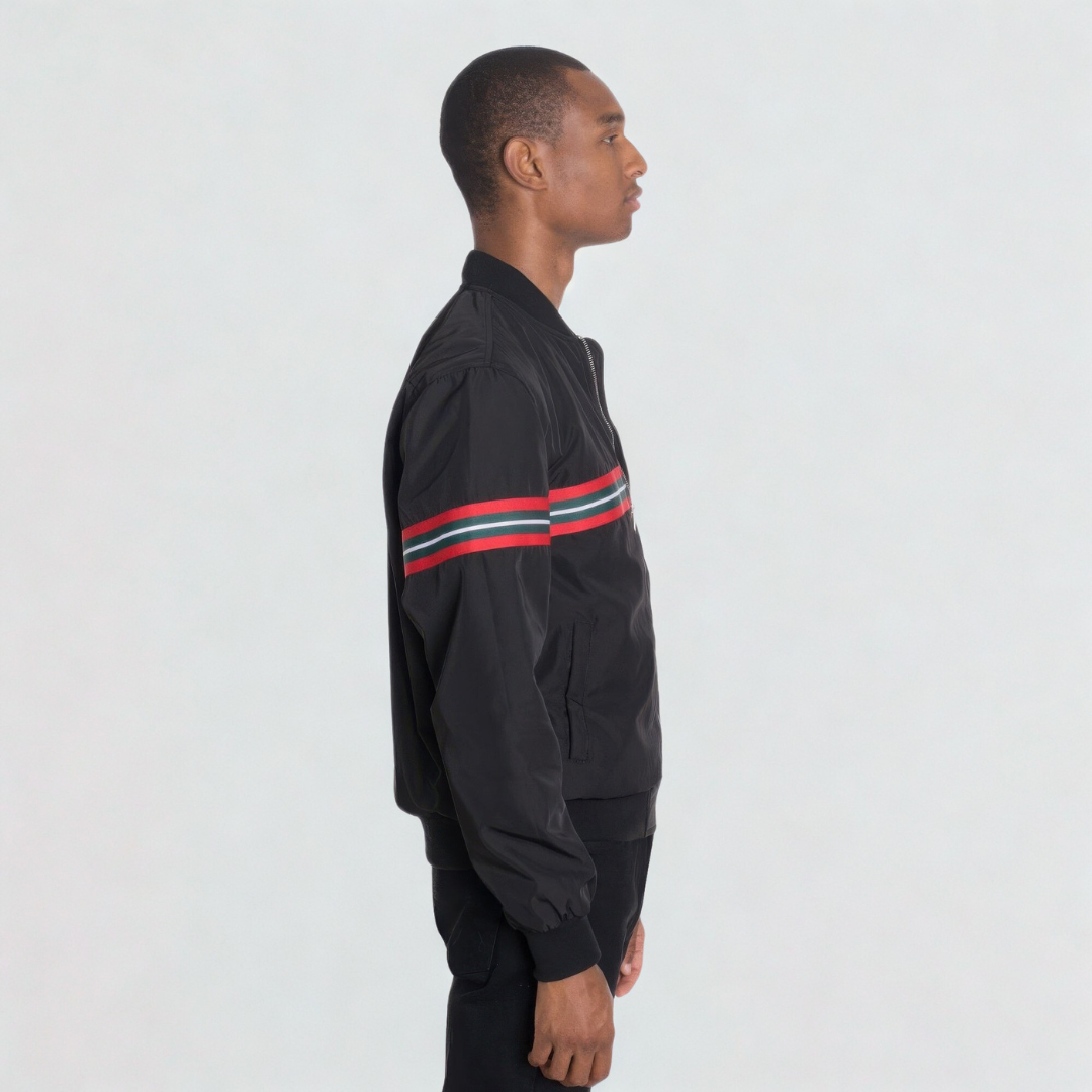 Luxury Woven Taped Bomber Jacket