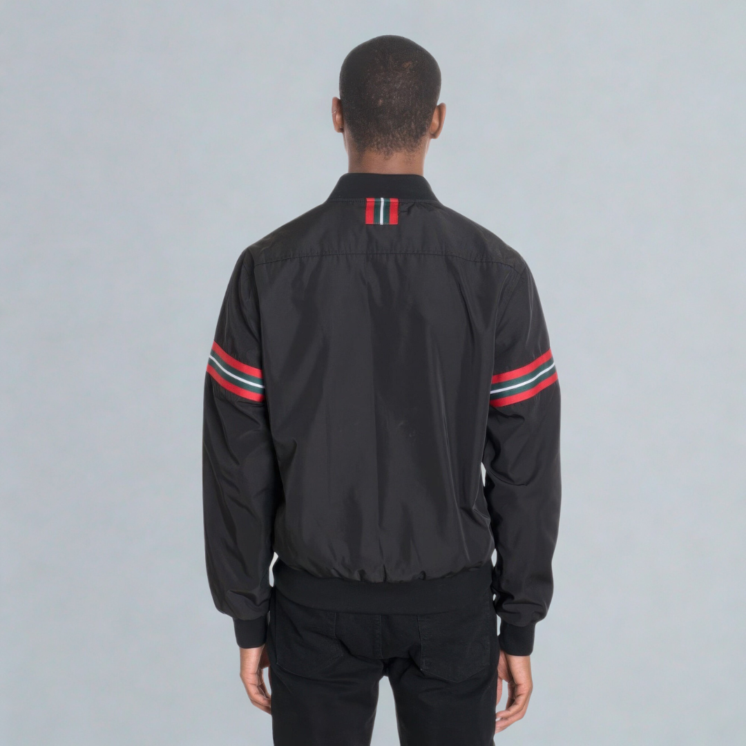 Luxury Woven Taped Bomber Jacket