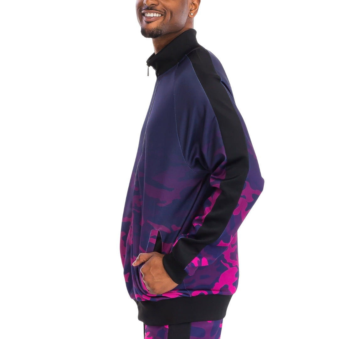 Mens Camo Ombre Track Jacket