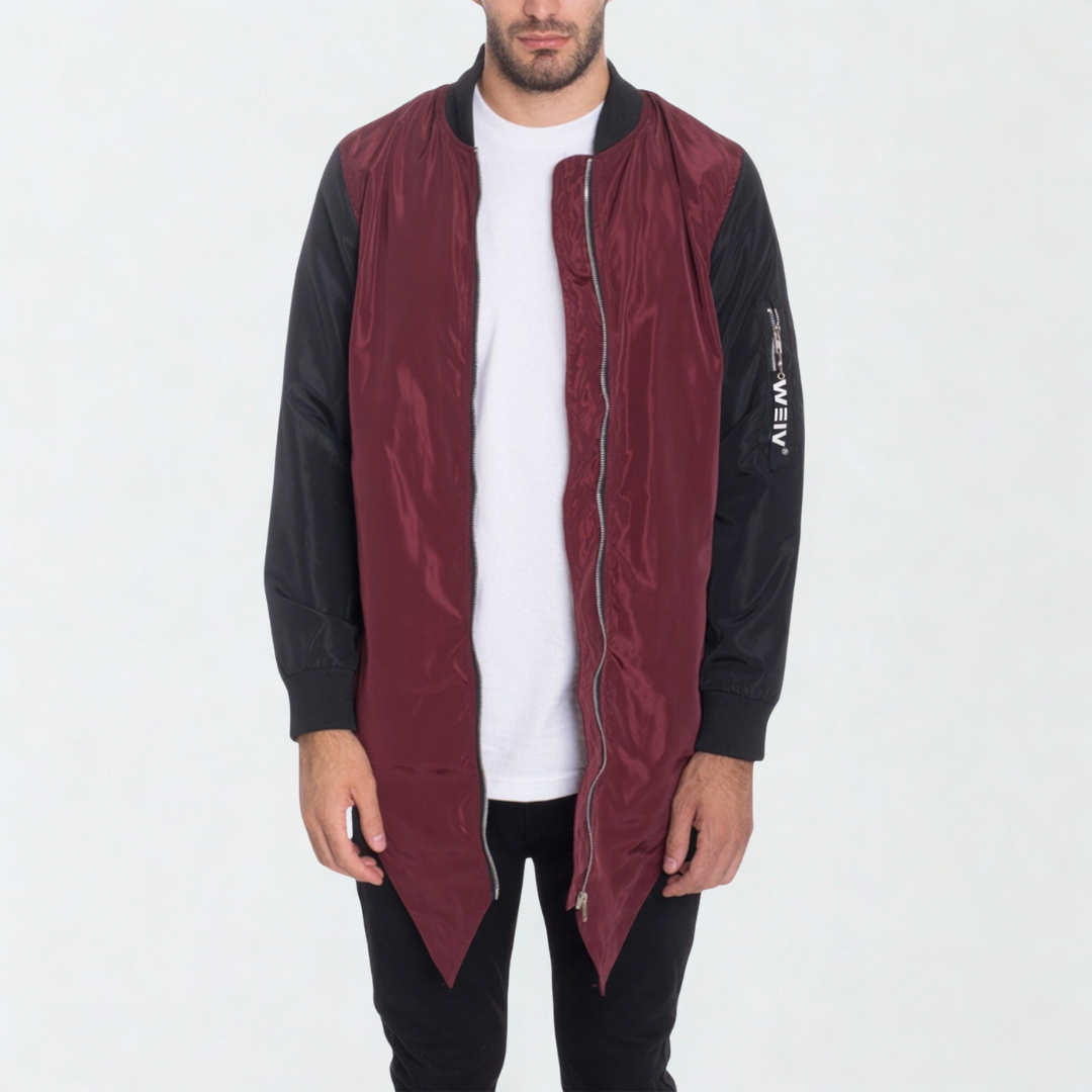 Mens Casual Windbreaker Satin Jacket