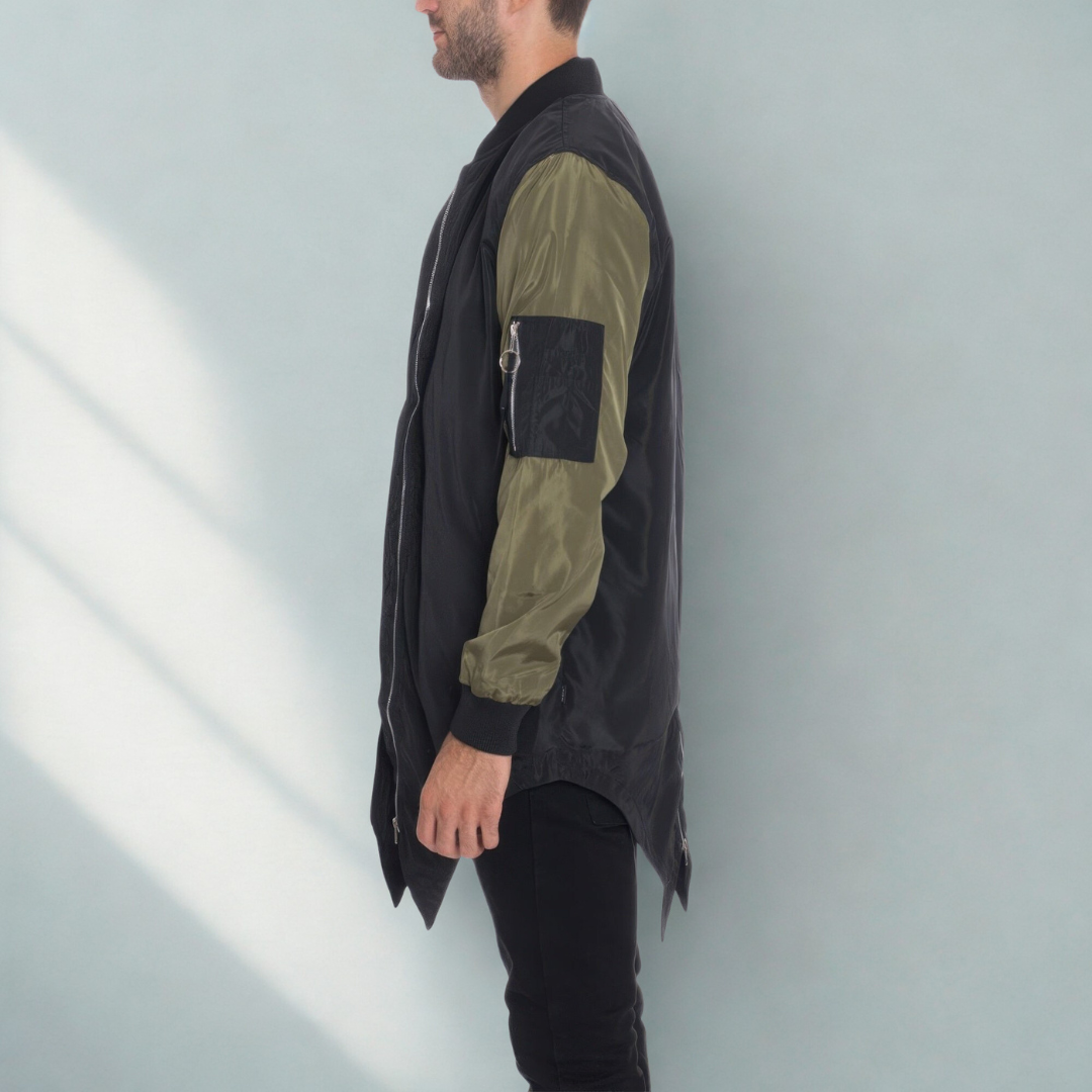 Mens Casual Windbreaker Satin Jacket