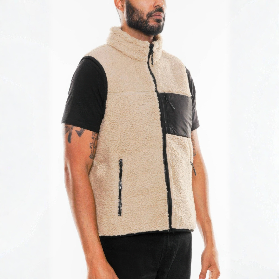 Padded Sherpa Fleece Vest