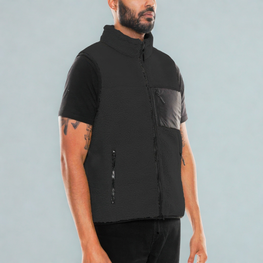 Padded Sherpa Fleece Vest