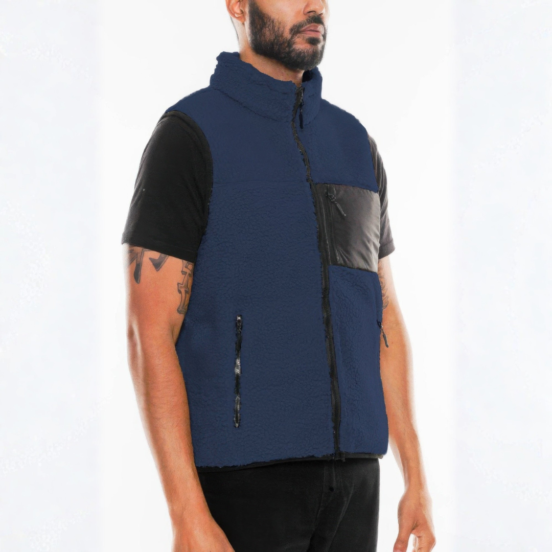 Padded Sherpa Fleece Vest