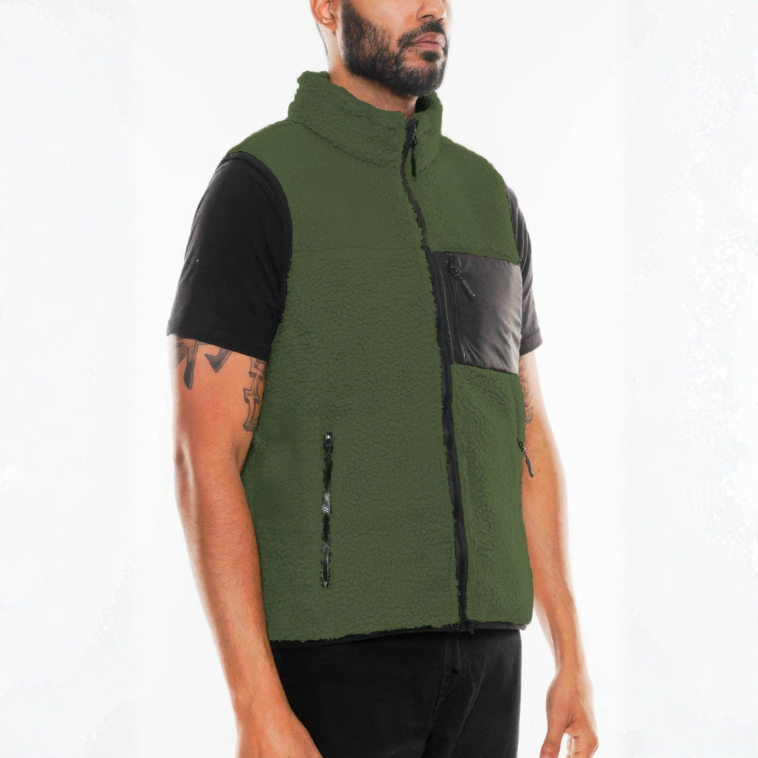 Padded Sherpa Fleece Vest