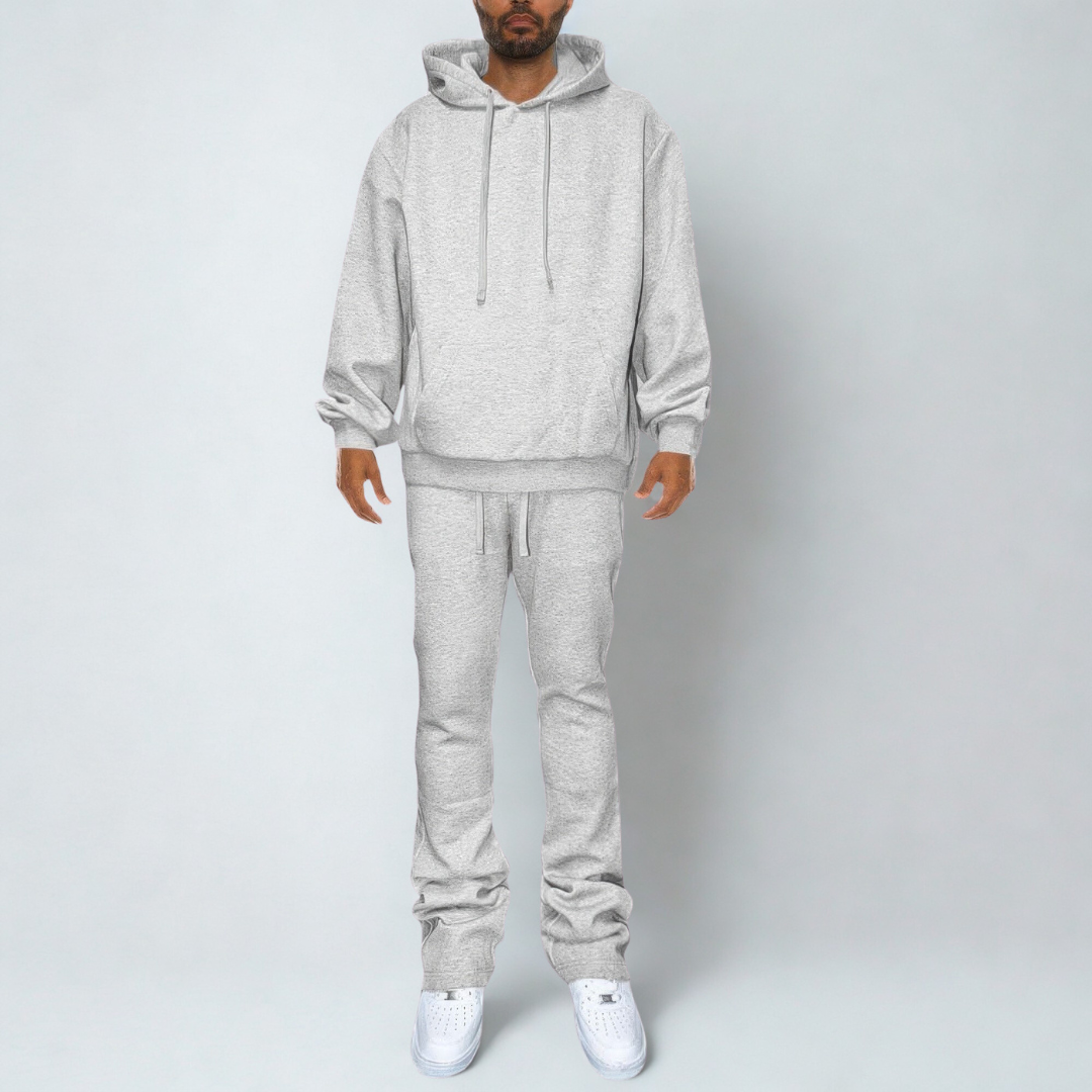 Men's Solid Stacked Flared Track Set