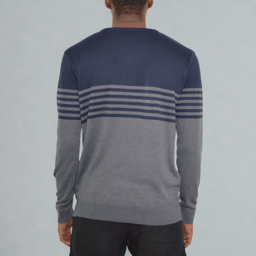 Mens Knit Vneck Pullover Sweater
