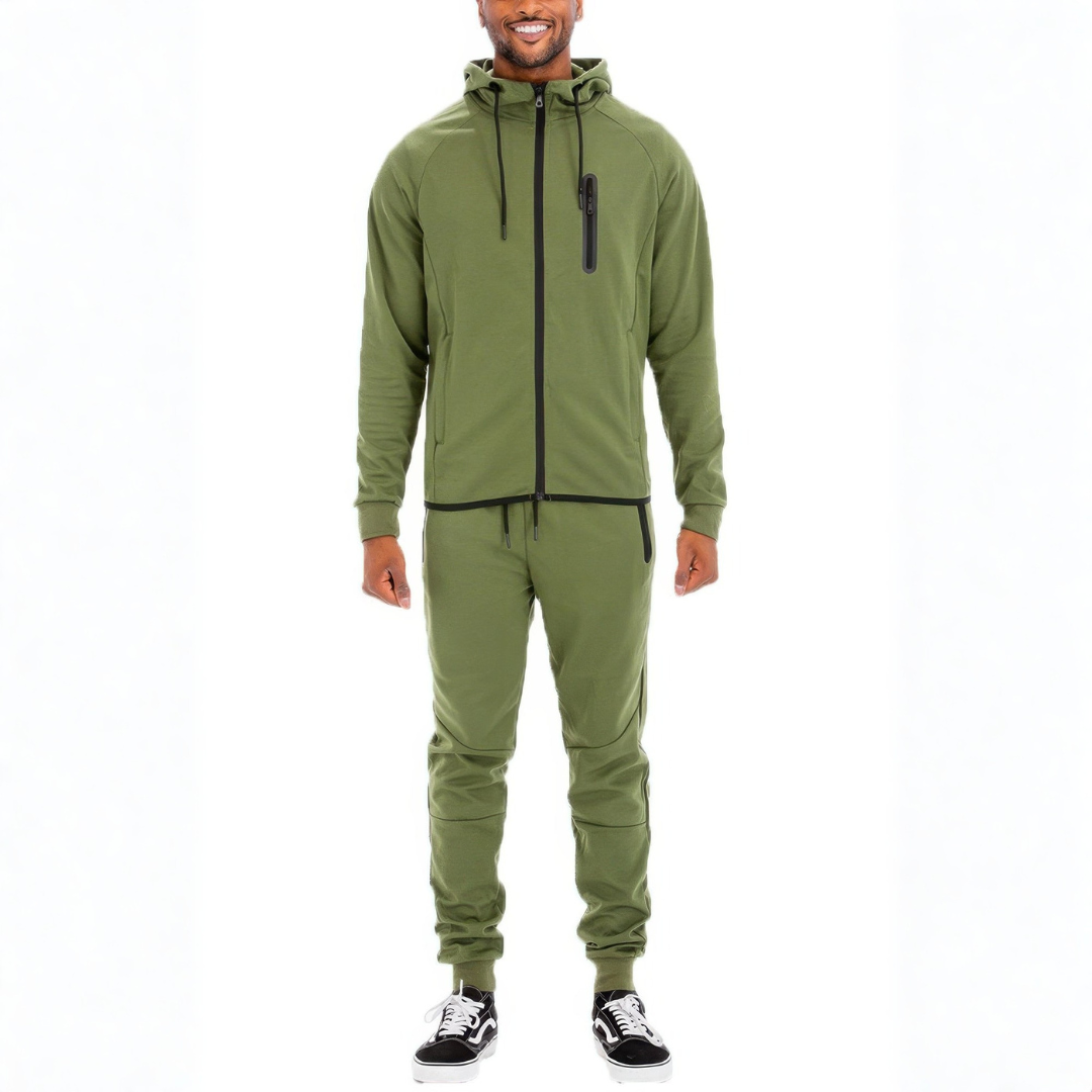 Mens Full Zip Sweat Pant Sweat Set