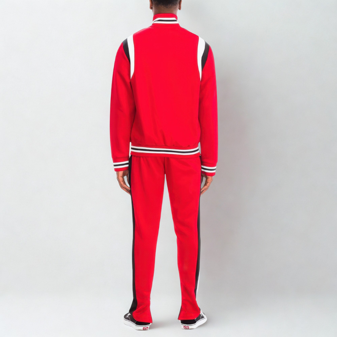 Mens Two Stripe Track Pants Track Jacket Set