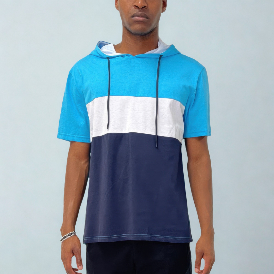 Mens Short Sleeve Hooded Tshirt