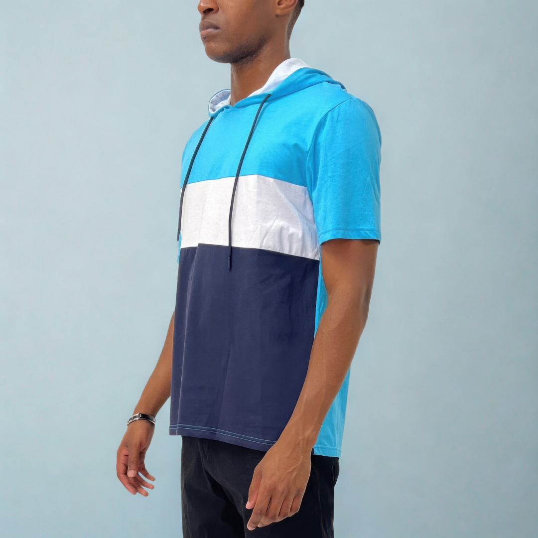 Mens Short Sleeve Hooded Tshirt