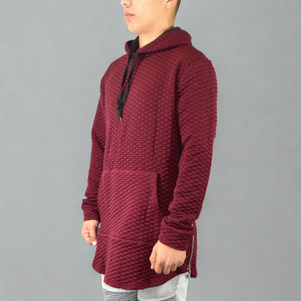 Quilted Pullover Hoodie Sweatshirts