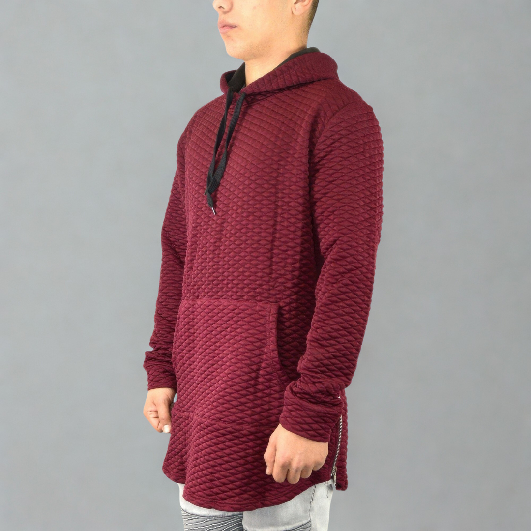 Quilted Pullover Hoodie Sweatshirts