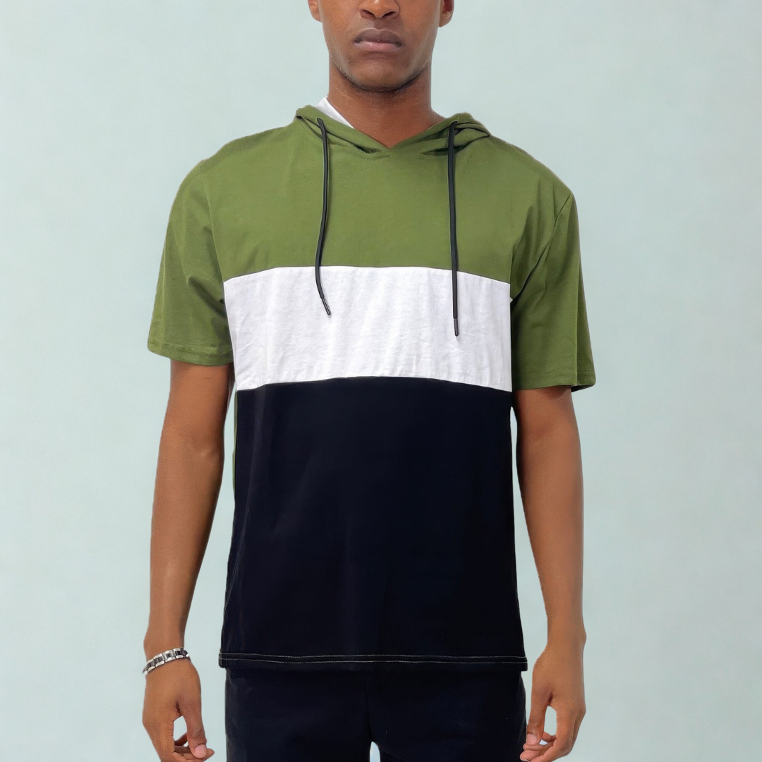 Mens Short Sleeve Hooded Tshirt
