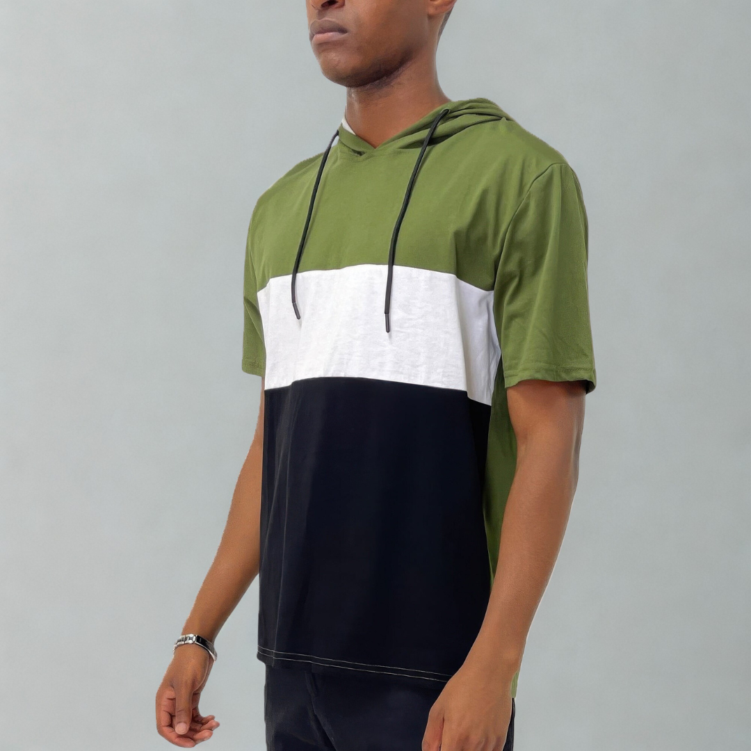 Mens Short Sleeve Hooded Tshirt