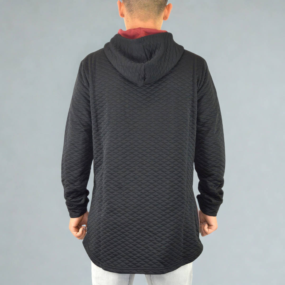 Quilted Pullover Hoodie Sweatshirts