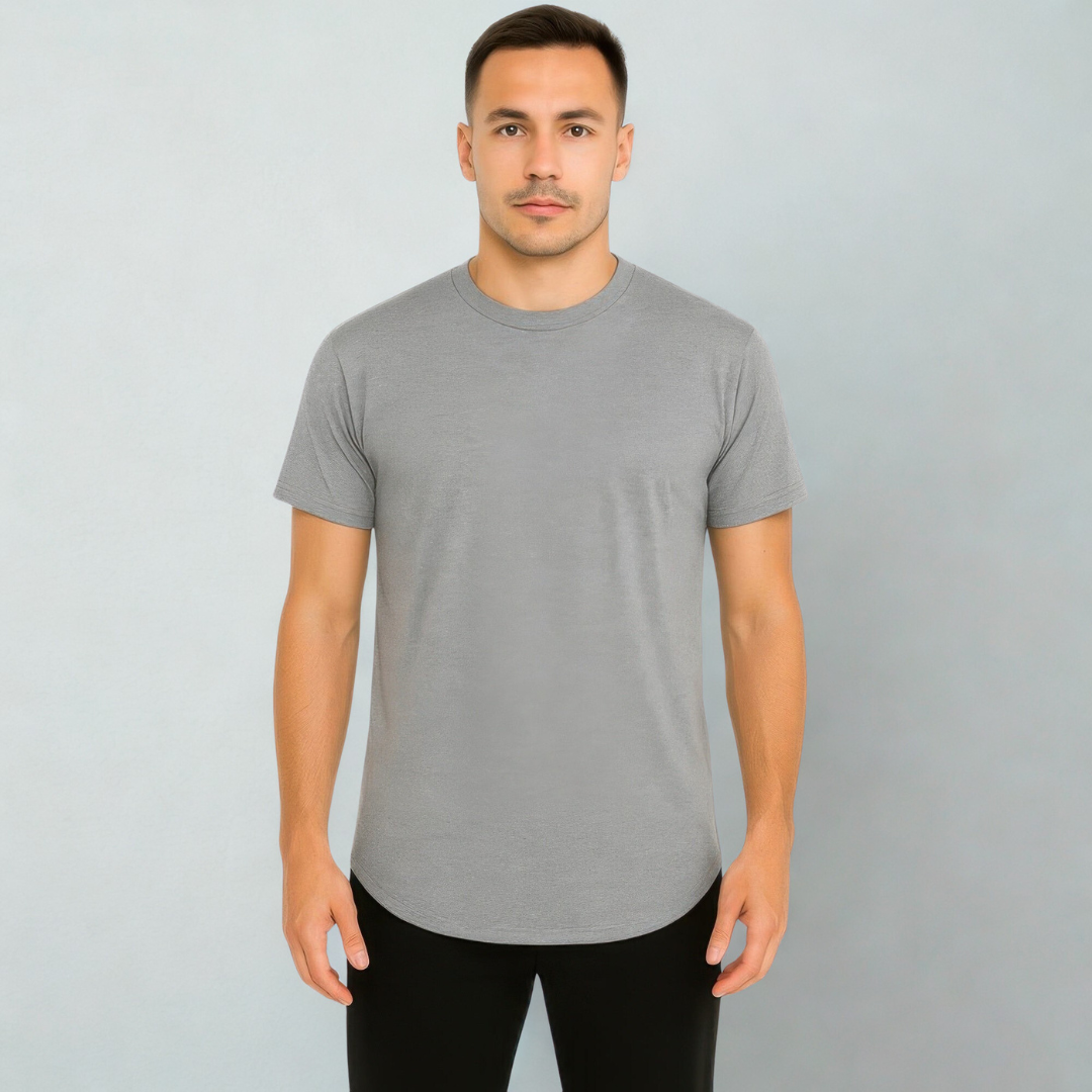 Curved Athletic Sports T-shirt