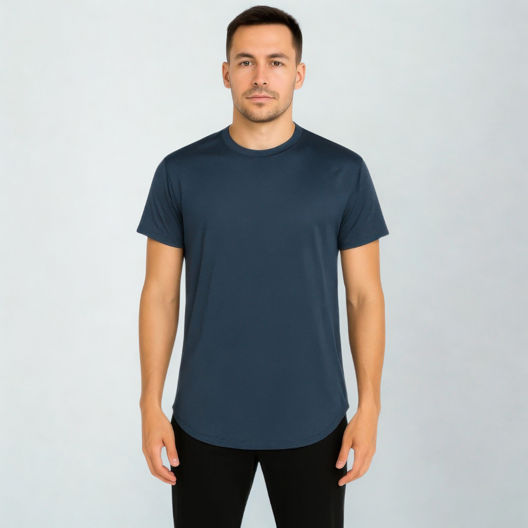 Curved Athletic Sports T-shirt