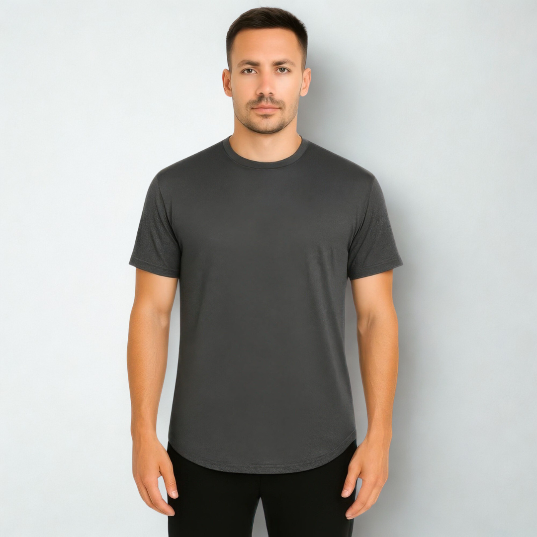 Curved Athletic Sports T-shirt