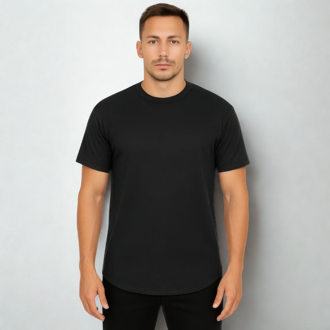 Curved Athletic Sports T-shirt