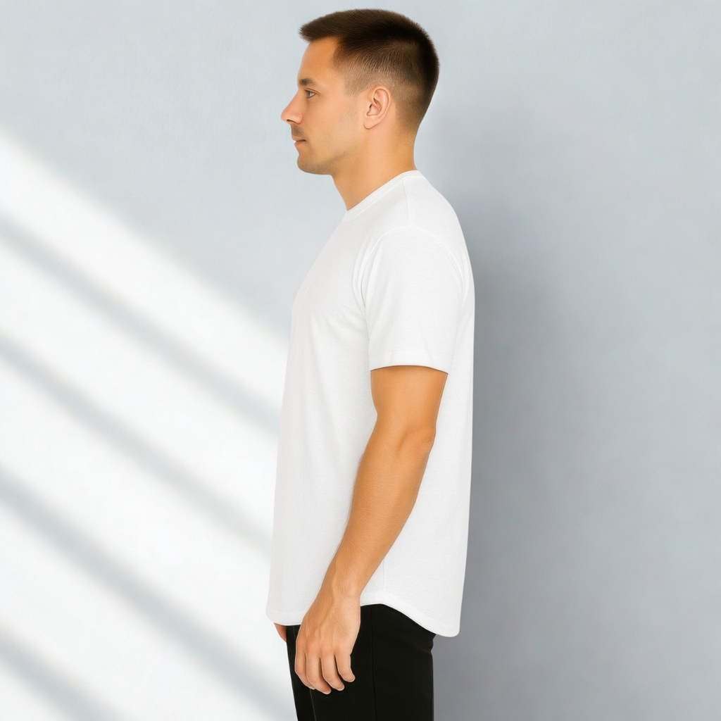 Curved Athletic Sports T-shirt