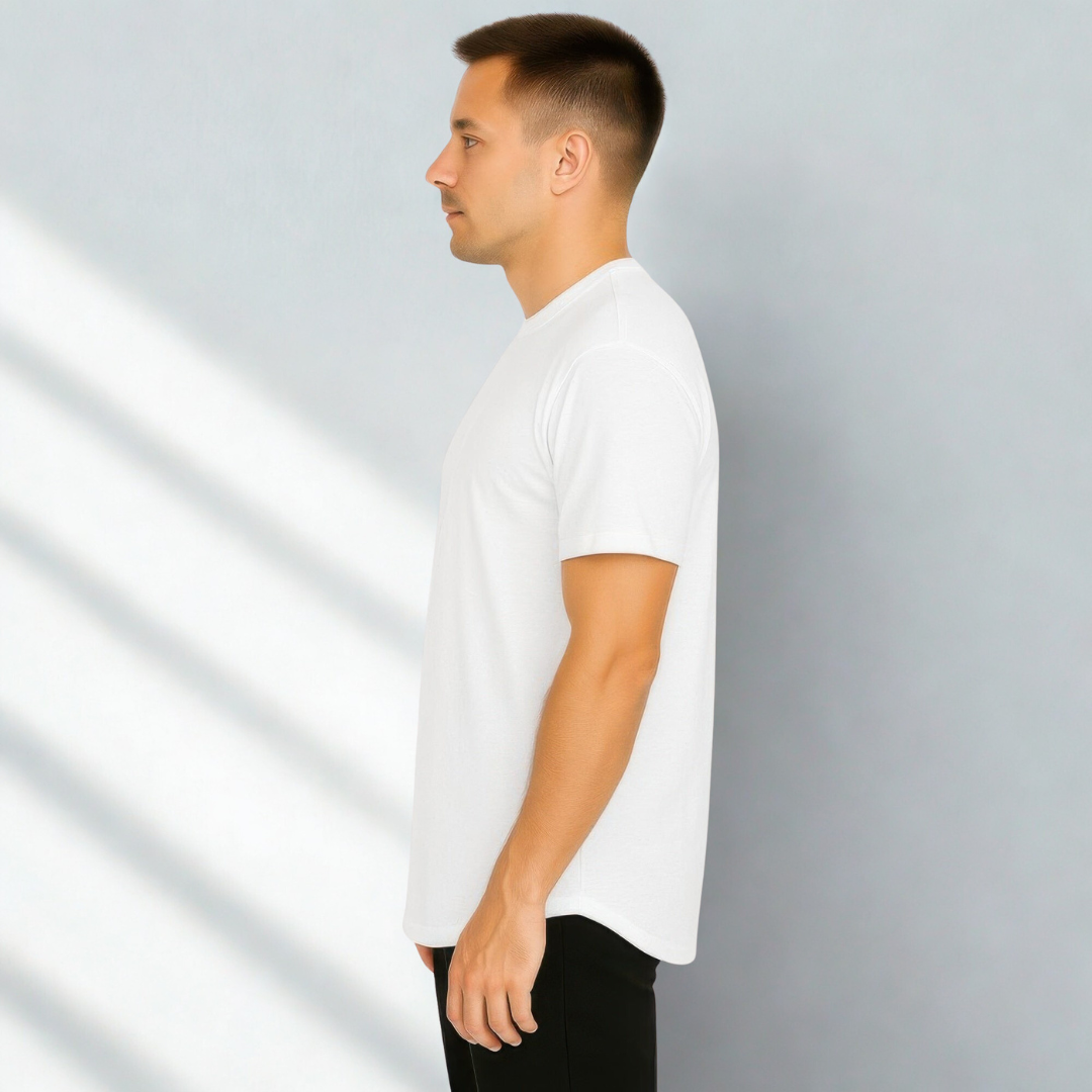 Curved Athletic Sports T-shirt