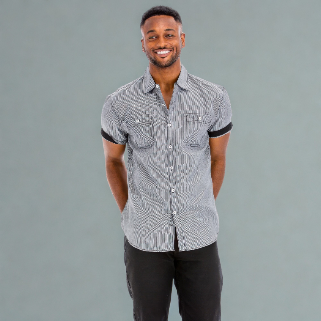 Men's Casual Short Sleeve Solid Shirts
