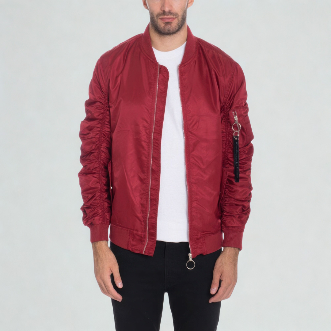 Men's Casual Ma-1 Flight Lined Bomber Jacket