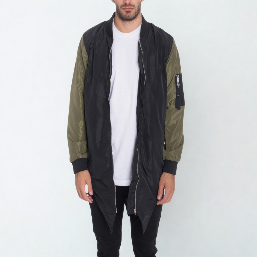 Mens Casual Windbreaker Satin Jacket